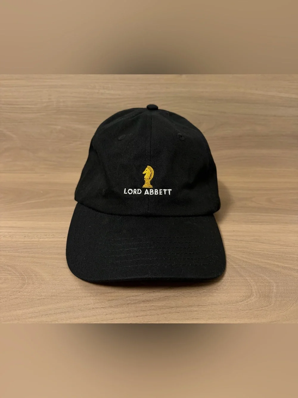 Lord Abbett Hat Cap Black Adjustable Strap Back